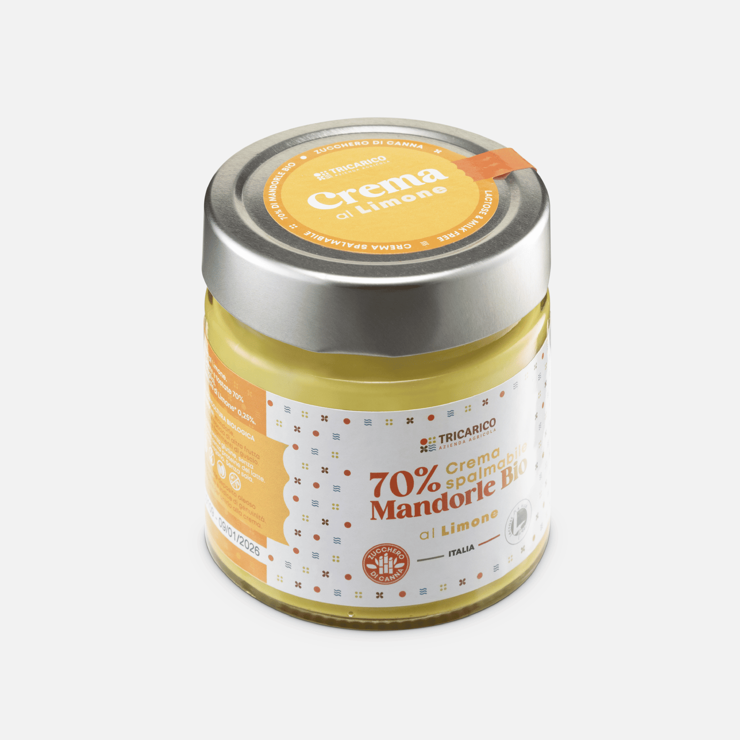 Crema di Mandorle Bio 70% al Limone