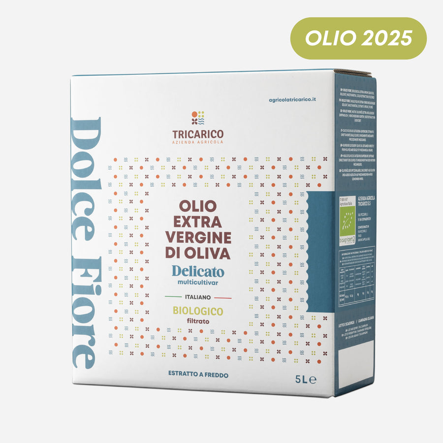Olio EVO Biologico Dolce Fiore – Delicato, Bag in Box