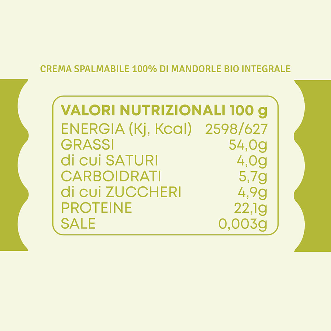 Crema di Mandorle Bio 100% – Integrale