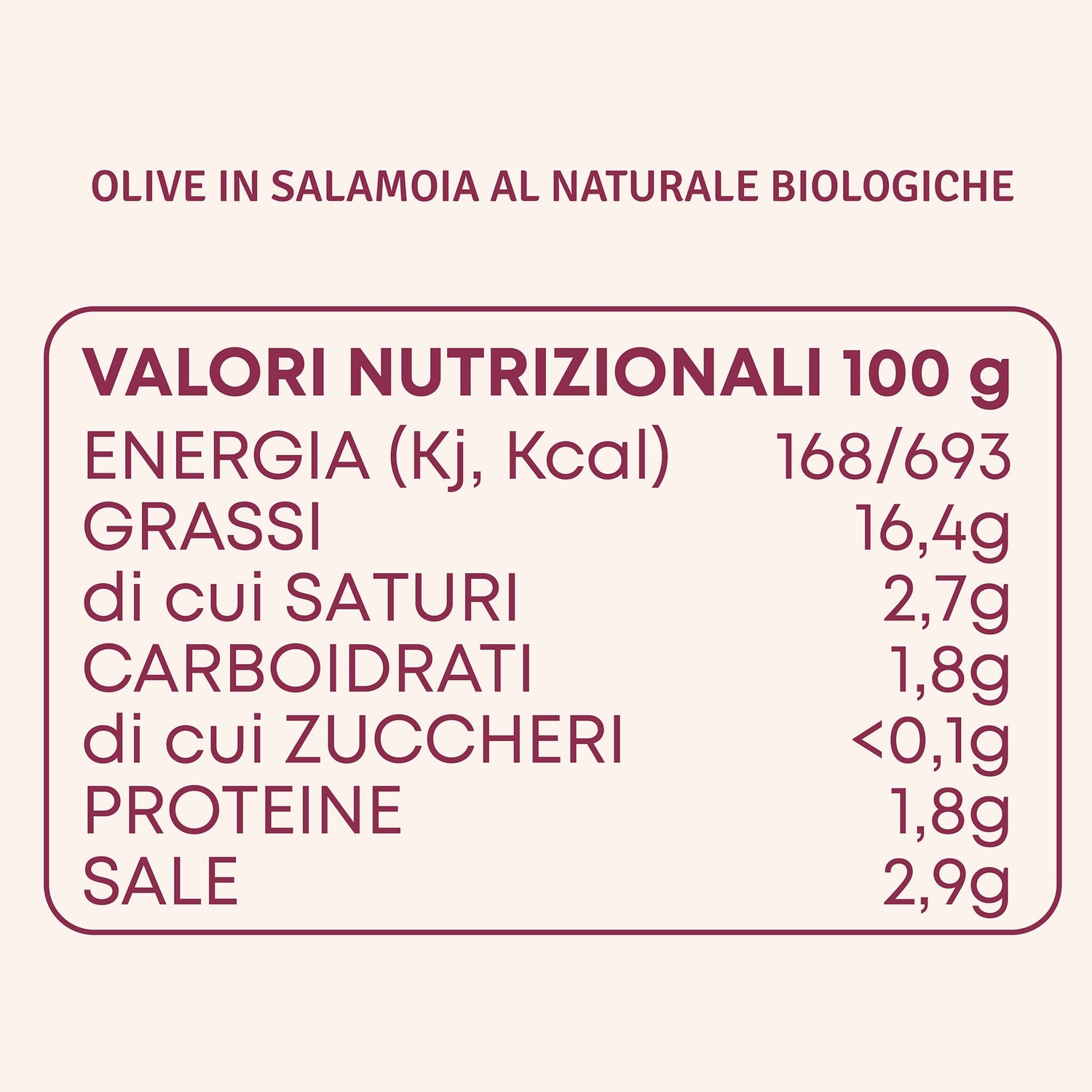 Olive Dolci di Bitetto Biologiche in Salamoia Naturale