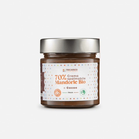 Dettaglio di Crema di Mandorle Bio 70% al Cacao