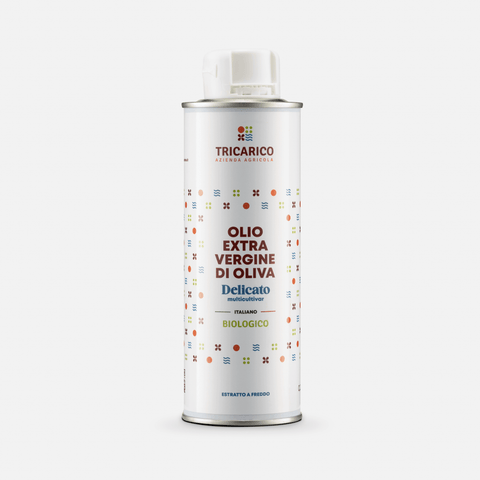 Latta da 50 cl di Olio EVO Biologico Dolce Fiore – Delicato, Bottiglia