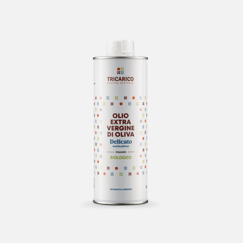 Latta da 25 cl di Olio EVO Biologico Dolce Fiore – Delicato, Bottiglia