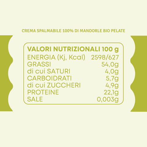 Dettaglio di Crema di Mandorle Bio 100% – Pelate