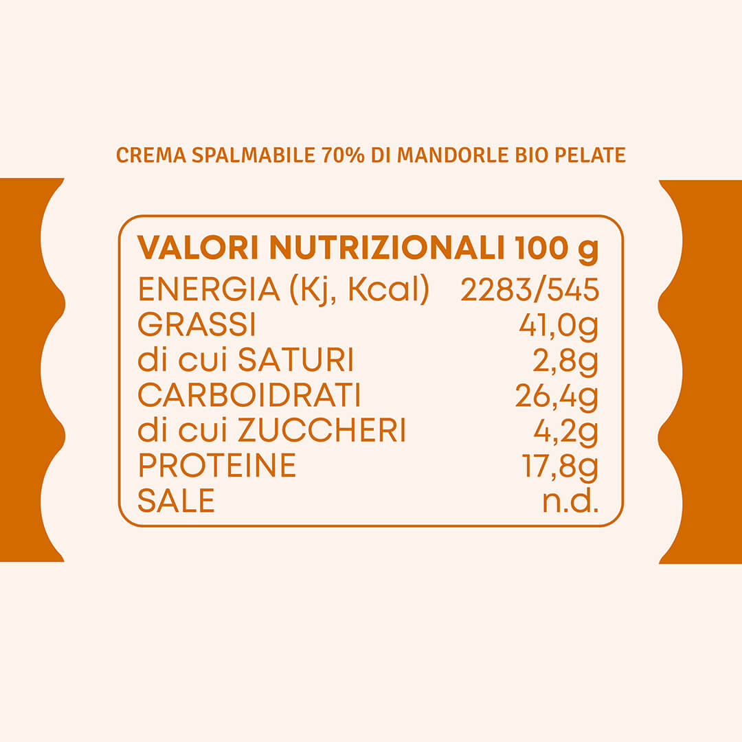 Crema di Mandorle Bio 70% – Pelate